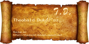Theobald Dukász névjegykártya